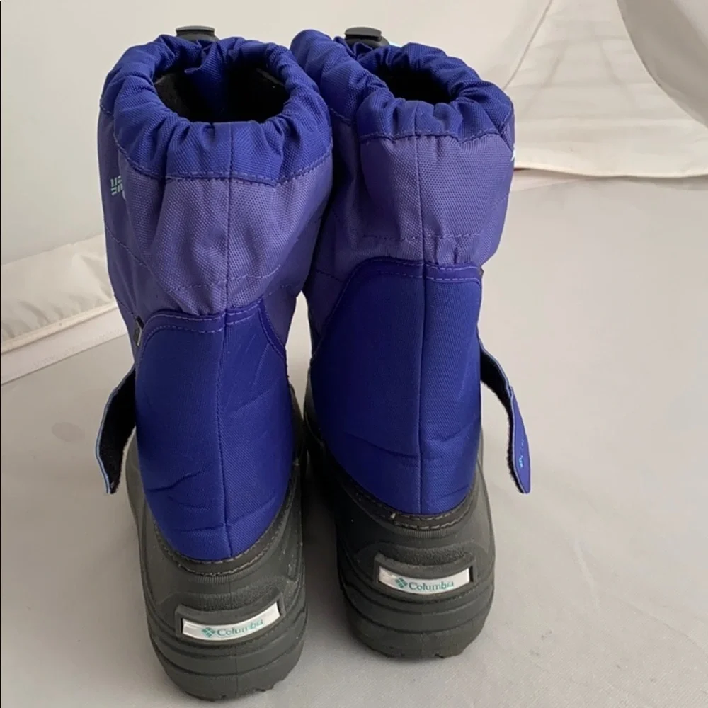Columbia Powderbug waterproof snow boots blue 6 - Picture 3 of 10